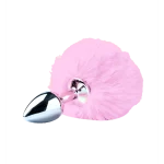 imagen de plug anal cola de conejo rosado