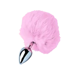 imagen de plug anal cola de conejo rosado